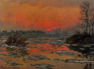 冬のセーヌ川の夕日 クロード・モネ Oil Paintings